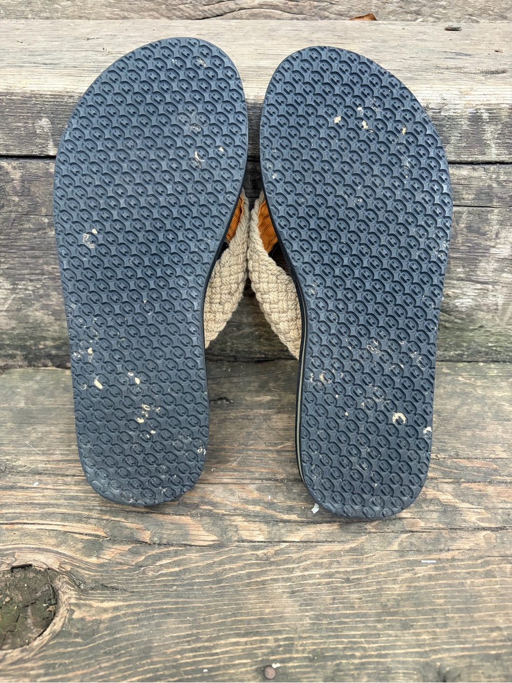 L.L. Bean Women's Main Isle Sandal with Tan Braided Straps and Black Footbed - Picture 3 of 3